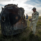 Illustration for article titled Watch a Soyuz Soft Landing from Gentle Detachment to Brutal Controlled Crash